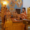Клирики VIII-го благочиния совершили совместную Литургию в  Георгиевском храме д. Романово