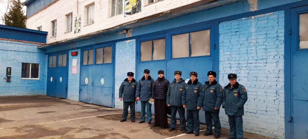 В пожарной части Медынского района, прошла встреча с  сотрудниками МЧС
