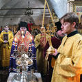 В Борисоглебском храме Боровска епископ Людиновский Никита совершил Всенощное бдение