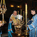 Митрополит Климент совершил праздничное всенощное бдение в Свято-Троицком соборе