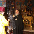 Воскресное всенощное бдение митрополит Климент совершил в кафедральном Троицком соборе