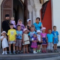 Настоятель Георгиевского храма в д. Романово поздравил детей из детского сада с Днем семьи