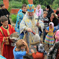Епископ Людиновский Никита совершил литургию в Тихвинском храме села Козлово