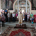 Епископ Людиновский Никита совершил литургию в храме святителя Николая села Тарутино