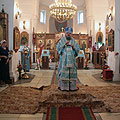 Епископ Людиновский Никита совершил Божественную литургию в храме Покрова Пресвятой Богородицы города Жиздры