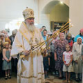 Управляющий Калужской епархией совершил Божественную литургию в Троицком храме п. Детчино
