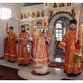 Пасхальное архиерейское богослужение в субботу Светлой седмицы прошло в Никольском храме Черноостровского женского монастыря