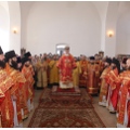 Праздничные богослужения прошли в Свято-Георгиевском Мещовском мужском монастыре