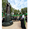 Святейший Патриарх Кирилл совершил освящение памятника сщмч. Кукше Печерскому, просветителю вятичей