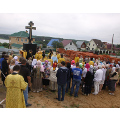 В с. Комлево Боровского района освящен поклонный крест на месте строительства храма святого Иоанна Предтечи