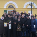 Калужская православная молодежь встретилась с игуменом Келии св. Харалампия (Святая гора Афон) в Боровске