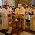 Архиерейская Божественная литургия в Троицком кафедральном соборе на праздник Крещения Господня 