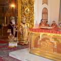 Архиереи Калужской епархии совершили Божественную литургию в Свято-Троицком кафедральном соборе г. Калуги