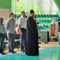 Священник благословил спортсменов перед началом чемпионата по армейскому рукопашному бою