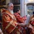 Архиереи Калужской епархии совершили Пасхальную вечерню и утреню в Никольском храме г. Калуги