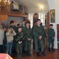 Воспитанники военно-патриотического лагеря "Рубежи" помолились за литургией в с. Кудиново