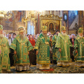 Архиереи Калужской митрополии совершили всенощное бдение в Успенском соборе Троице-Сергиевой лавры