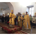 Викарий Калужской епархии совершил воскресную Литургию в Георгиевском храме д. Егорье