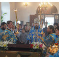 Викарий Калужской епархии совершил Литургию в Покровском храме Медыни
