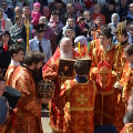 В день памяти великомученика Георгия Победоносца митрополит Климент совершил Литургию в Мещовском Георгиевском монастыре