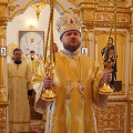 Епископ Тарусский Серафим совершил Божественную литургию в Георгиевском храме д. Егорье