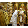 Митрополит Климент сослужил Святейшему Патриарху Кириллу в Донском ставропигиальном монастыре