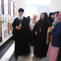 Митрополит Климент посетил выставку резных икон «Малоярославец Православный» в Никольском монастыре