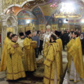 В Новогоднюю ночь митрополит Климент совершил Литургию в Никитском храме г. Калуги