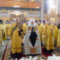 В Неделю о Страшном суде, митрополит Климент совершил Литургию в в Софийском соборе Алма-Аты