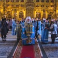 В канун праздника Благовещения Пресвятой Богородицы митрополит Климент совершил всенощное бдение  в Свято-Троицком соборе