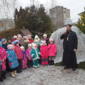 У храма Рождества Христова г. Обнинск состоялось открытие "Рождественского вертепа"