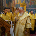 В канун недели о Страшном Суде митрополит Климент совершил всенощное бдение в Троицком кафедральном соборе