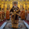 Митрополит Климент совершил Литургию и чин Торжества Православия в Троицком соборе Калуги