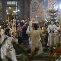 В Свято-Троицком соборе прошло торжественное архиерейское богослужение в праздник Рождества Господа Бога и Спаса нашего Иисуса Христа