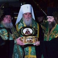 Торжественная встреча Всероссийского крестного хода с мощами преподобного Сергия Радонежского