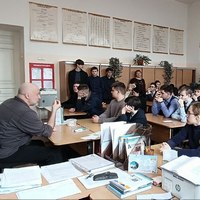 Встреча гимназистов с врачом, писателем и драматургом Убогим А.Ю.